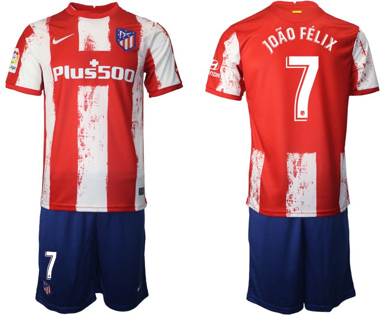 Men 2021-2022 Club Atletico Madrid home red #7 Nike Soccer Jersey